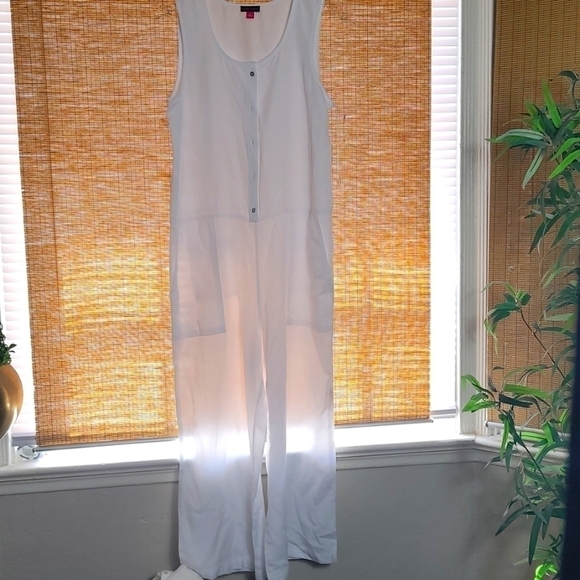 Vince Camuto Button Down Tencel Jumpsuit - Picture 2 of 8